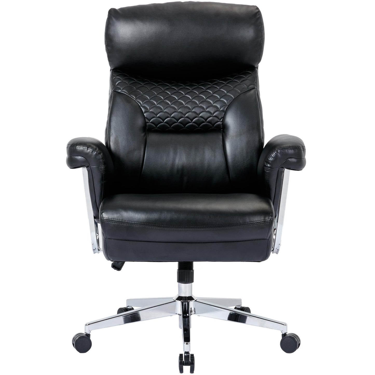 High Back Executive Office Chair 300lbs-Ergonomic Leather Computer Desk Chair , Thick Bonded Leather Office Chair for Comfort and Lumbar Support, Adju