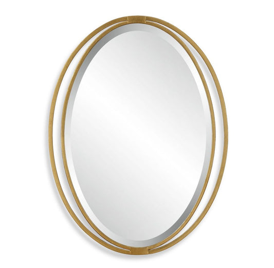 Ari Oval Mirror Brushed Brass