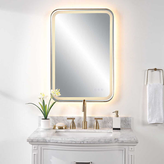 Westley Lighted Mirror Brushed Brass
