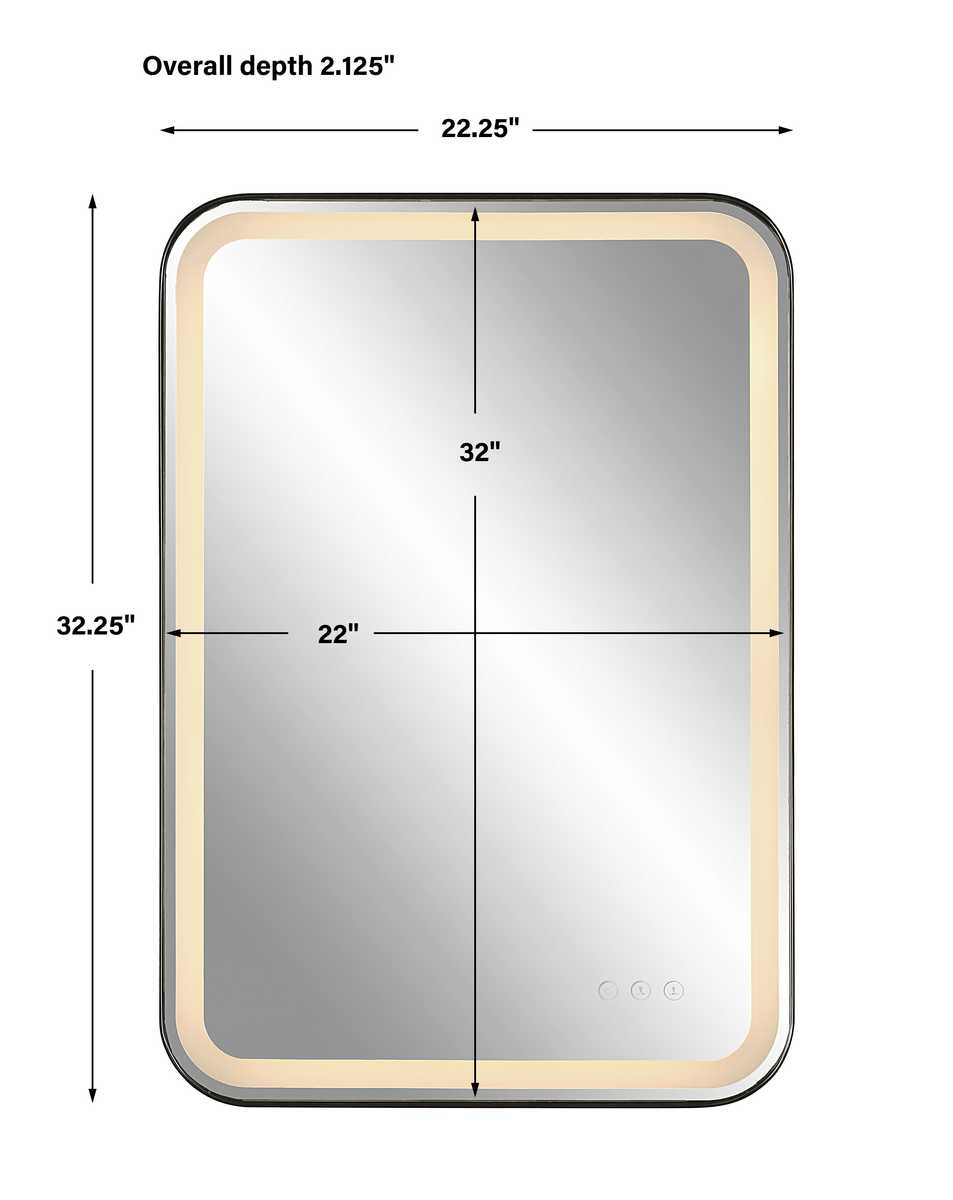Westley Lighted Mirror Brushed Brass