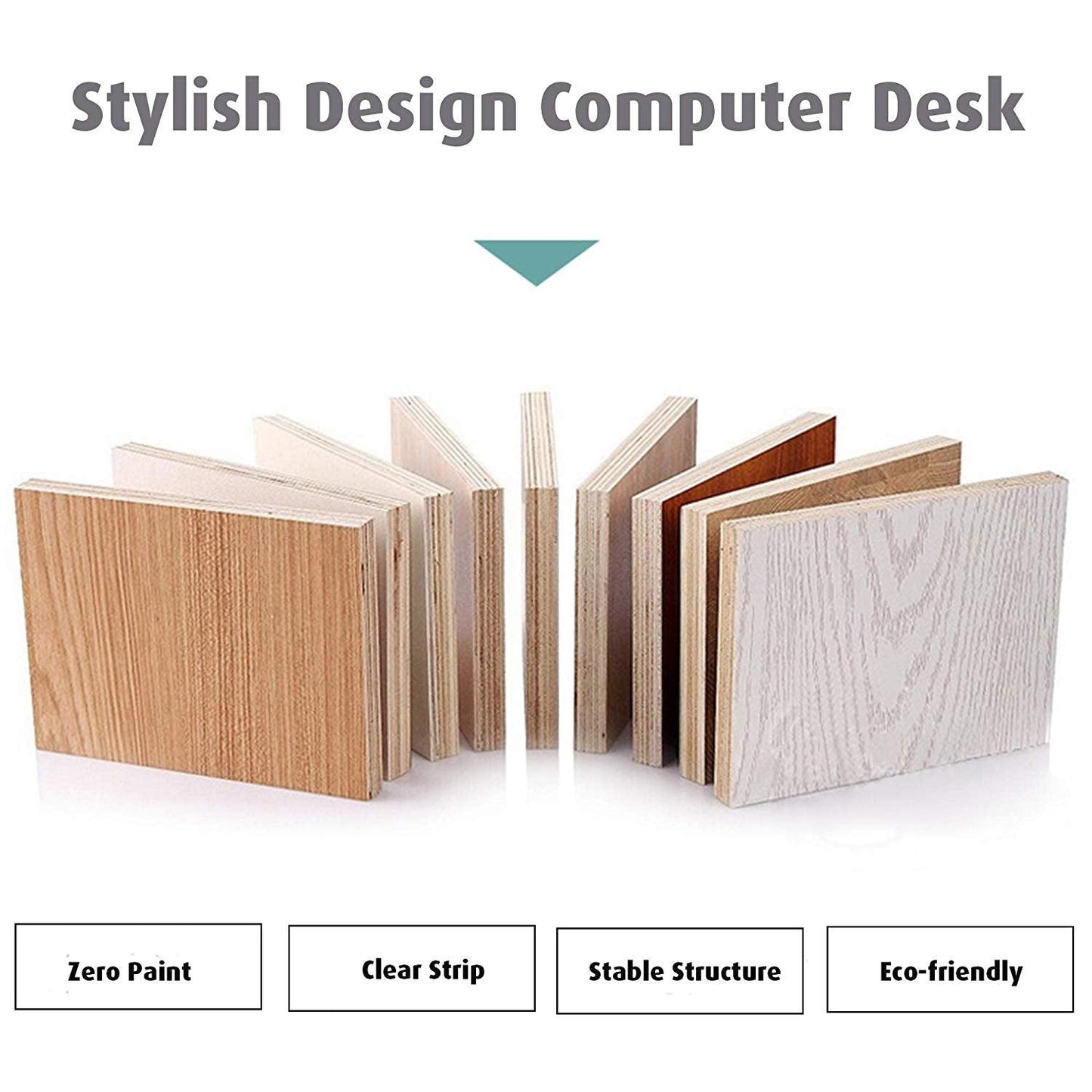 Wood Computer Desk Computer Table Writing Desk Workstation Study Home Office Furniture with Two Draw